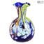 Florero Lily - azul - Cristal de Murano original OMG