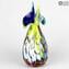 Vase Papillon - Bleu - Verre de Murano Original OMG