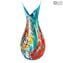 Papillon Vase - Hellblau - Original Murano Glas OMG