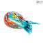 Jarrón Papillon - Azul claro - Cristal de Murano original OMG