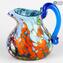 Pitcher Light Blu Glass Mix Colors Glass