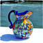 Pitcher Light Blu Glass Mix Colors Glass