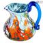 Pitcher Light Blu Glass Mix Colors Glass