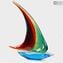 Sailing Boat Wave - Sculpture en verre