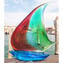 Sailing Boat Wave - Sculpture en verre