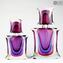 Flasche Violett - Sommerso - Original Murano Glas OMG