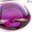 花瓶帆布紫色-Sommerso-原裝Murano玻璃OMG