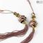 Collier Giulia - Rose - Verre de Murano Original OMG