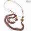 Collier Giulia - Rose - Verre de Murano Original OMG