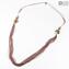 Collier Giulia - Rose - Verre de Murano Original OMG