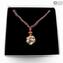 Collier Gaia - Rose - Verre de Murano Original OMG