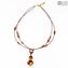 Necklace Cecilia - with gold - Original Murano Glass OMG