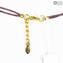 Collier Fulvia - avec or - Verre de Murano Original OMG