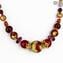 Collier Fulvia - avec or - Verre de Murano Original OMG