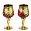 Lot de 2 Verres Trefuochi Rouge - You & Me - Verre de Murano Original