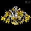 Venezianische Deckenlampe - Gelbe Chrysantheme - Luxury Collection