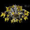 ベネチアンシーリングランプ-黄色い菊-ラグジュアリーコレクション