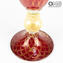 كوب ريجال جيجليو - أحمر - زجاج مورانو الأصلي OMG