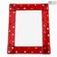 Photo Frame - Millefiori Murrina Red