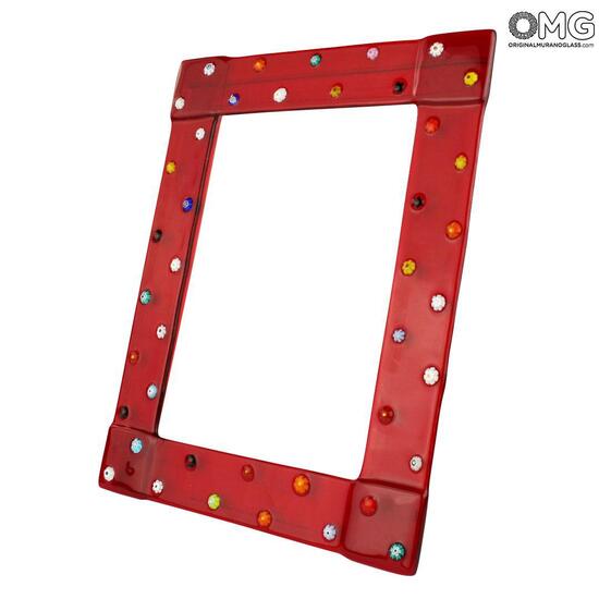 red_photo_frame_with_murrine_murano_glass_1_gift_idea.jpg