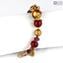 Armband Cecilia - mit Gold - Original Murano Glas