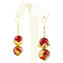 Earrings Cecilia Double - Red - Original Murano Glass OMG
