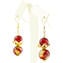 Boucles d'Oreilles Cecilia Double - Rouge - Verre de Murano Original OMG