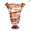 Sbruffi Ulysses rouge - Vase soufflé - Verre de Murano Original OMG