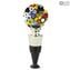 Flaschenverschluss Mix Millefiori Round - Original Murano Glass OMG® + Geschenkbox