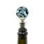 Tappo per bottiglia tondo azzurro con argento in vetro di Murano originale OMG® + Scatola