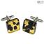 Cufflinks - black - Original Murano Glass OMG