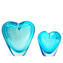 Vase Heart - Light Blue Sommerso - زجاج مورانو الأصلي OMG