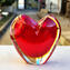 Vase Coeur - Rouge Sommerso - Verre de Murano Original OMG