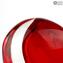 Vase Coeur - Rouge Sommerso - Verre de Murano Original OMG