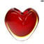 Vase Heart - Red Sommerso - Original Murano Glass OMG