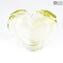 Vase Heart - Gold Sommerso - Original Murano Glass OMG
