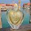 Vase Heart - Gold Sommerso - Original Murano Glass OMG