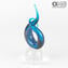 Love Knot - Azul - Omg de cristal de Murano original