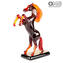 Quarter horse - Rouge - Verre de Murano Original OMG