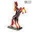 ربع حصان - أحمر - زجاج مورانو الأصلي OMG