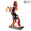 Quarter horse - Rouge - Verre de Murano Original OMG