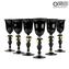 Champagne Flute Set - All Black - Glass Blown