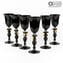 Champagne Flute Set - All Black - Glass Blown