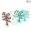 Tree of Life Briefbeschwerer - mit Millefiori - Original Murano Glas