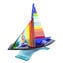 Segelboot - Multicolor - Original Murano Glas