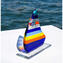 قارب شراعي - متعدد الألوان - زجاج مورانو الأصلي