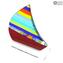 Segelboot - Multicolor - Original Murano Glas