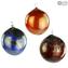 Conjunto de 3 bolas de Natal - Mistura de cores - Vidro de Murano Natal