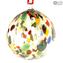 Palla di Natale - Bianca Dot Fantasy - Vetro di Murano