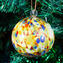 Gelbe Weihnachtskugel Dot Fantasy - Special Xmas - Original Murano Glass OMG